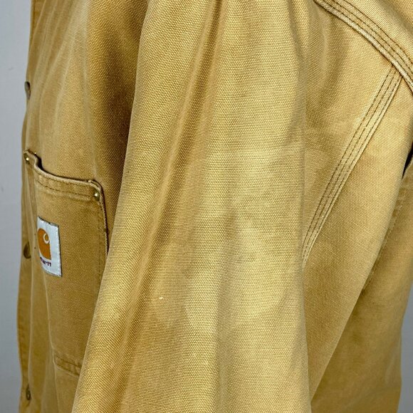 Vtg Carhartt Blanket Lined Chore Jacket 2XL Canvas Corduroy Collar Streetwear - Picture 6 of 8